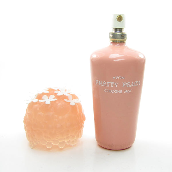 Avon Pretty Peach Vintage Cologne Mist Perfume Bottle Brown Eyed