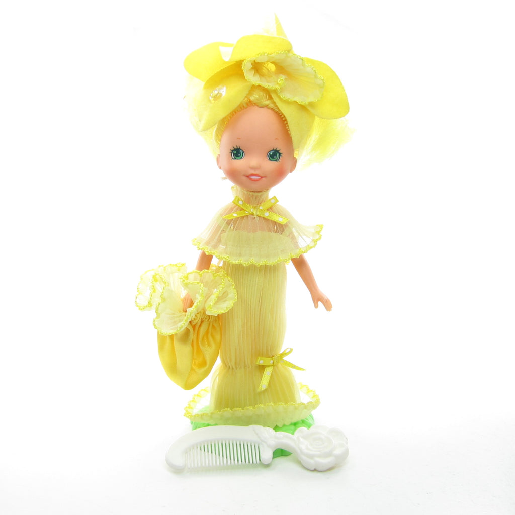 Daffodil Rose Petal Place Doll with Hat, Purse, and Doll Stand