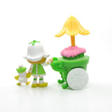 Mint Tulip with Flower Cart Strawberry Shortcake miniature figurine set