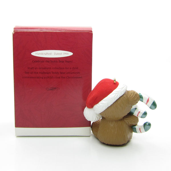 Child's Third Christmas 1994 Hallmark Teddy Bear Candy Cane