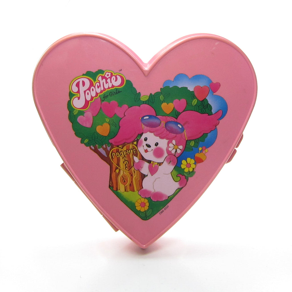 Poochie Pink Heart-Shaped Plastic Case from My Heartthrob Box Stationery Set