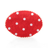 Red rug with white polka dots for Strawberry Shortcake Berry Happy Home dollhouse