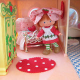 Replacement red rug with white polka dots for Strawberry Shortcake Berry Happy Home
