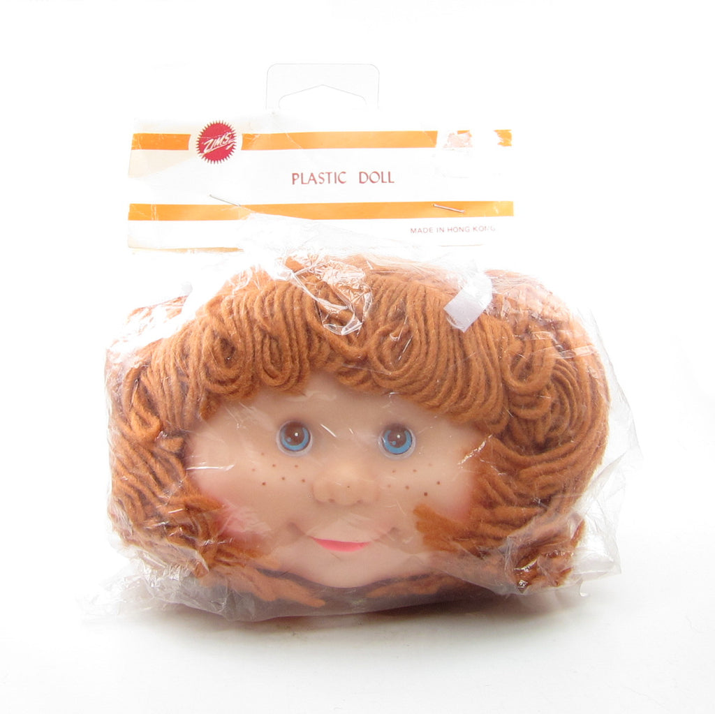 Doll Head Vintage Zim's Custom Cabbage Patch Kids & Flower Kids Style Doll - Red Hair, Blue Eyes, Freckles