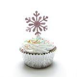 Snowflake Cupcake Topper on Cupcake