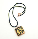 The Raven Soldered Glass Pendant Necklace