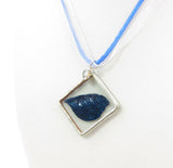 Royal Blue Fairy Wing Soldered Pendant Necklace