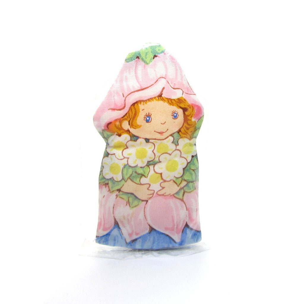 Little Blossom Finger Puppet Vintage Avon Pink Cloth Flower Fairy Girl