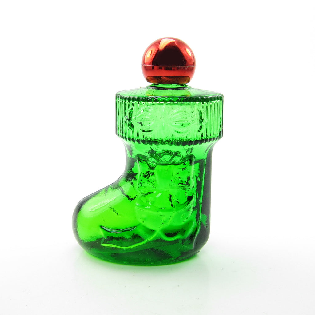 Avon Christmas Surprise Charisma Cologne Green Stocking Bottle