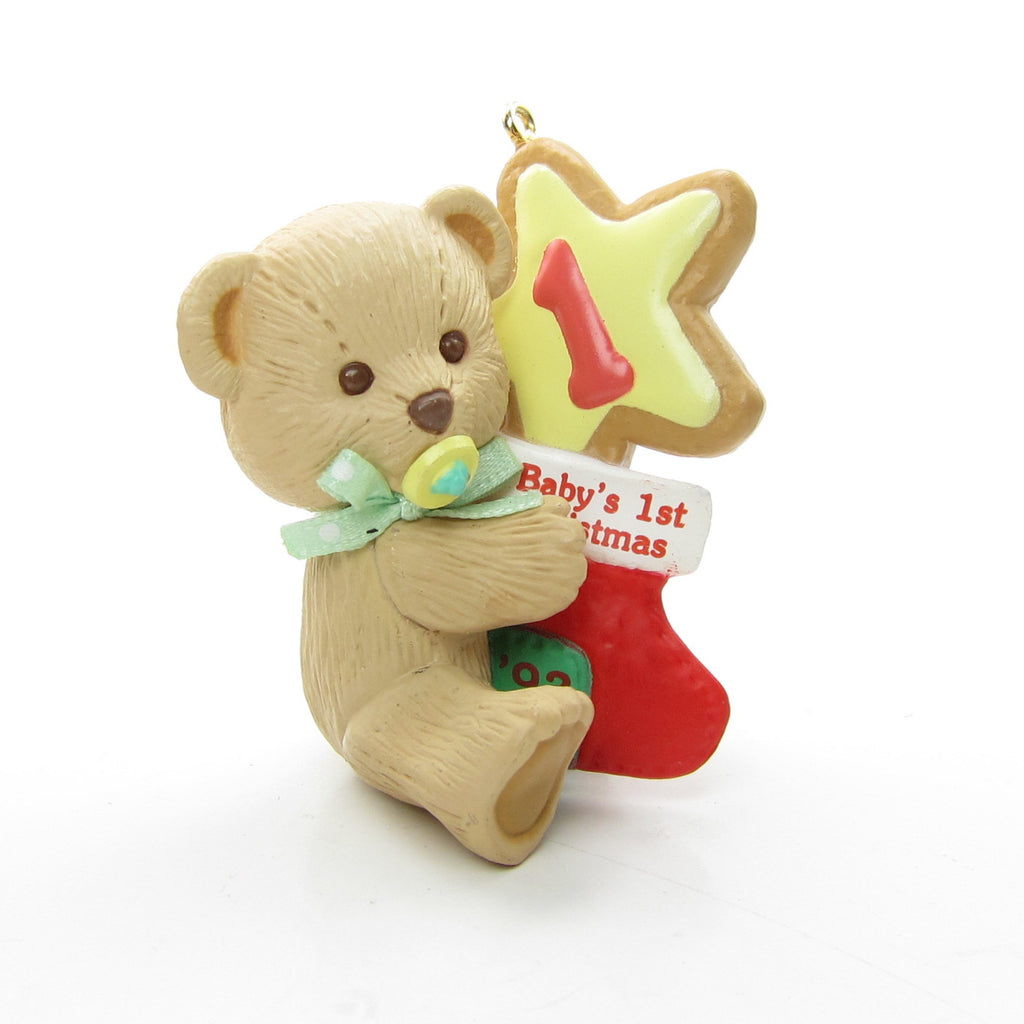 Baby's First Christmas 1993 Hallmark Teddy Bear Christmas Ornament