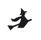 Black Witch on Broomstick Halloween Confetti