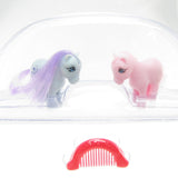 Miniature Blue Belle & Cotton Candy World's Smallest My Little Pony Retro Toy Set