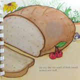 Rye bread scented scratch and sniff page