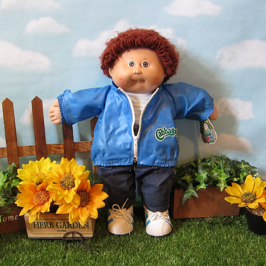 Cabbage Patch Kids Doll - Boy, Golden Brown Hair, Brown Eyes, Tooth - French Tag