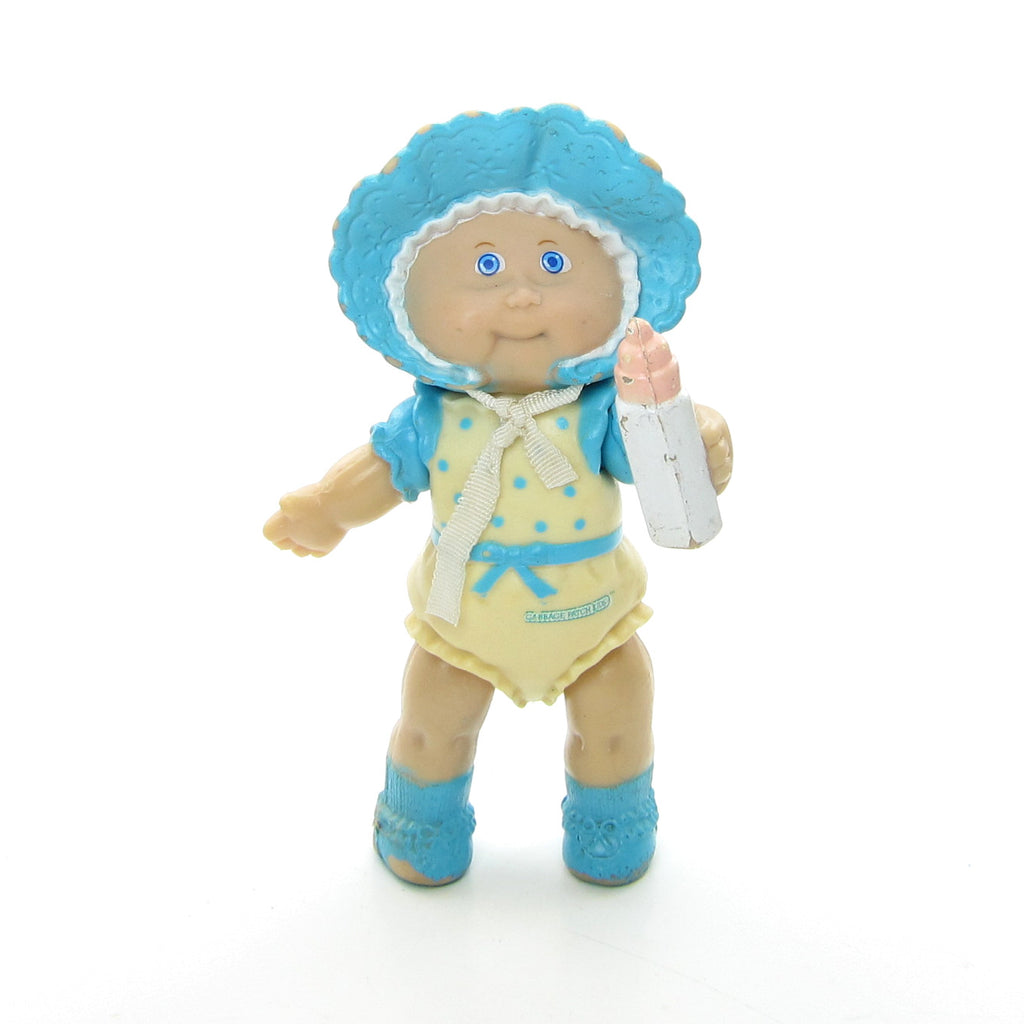 Preemie Girl in Blue Bonnet Vintage Cabbage Patch Kids Poseable Figure