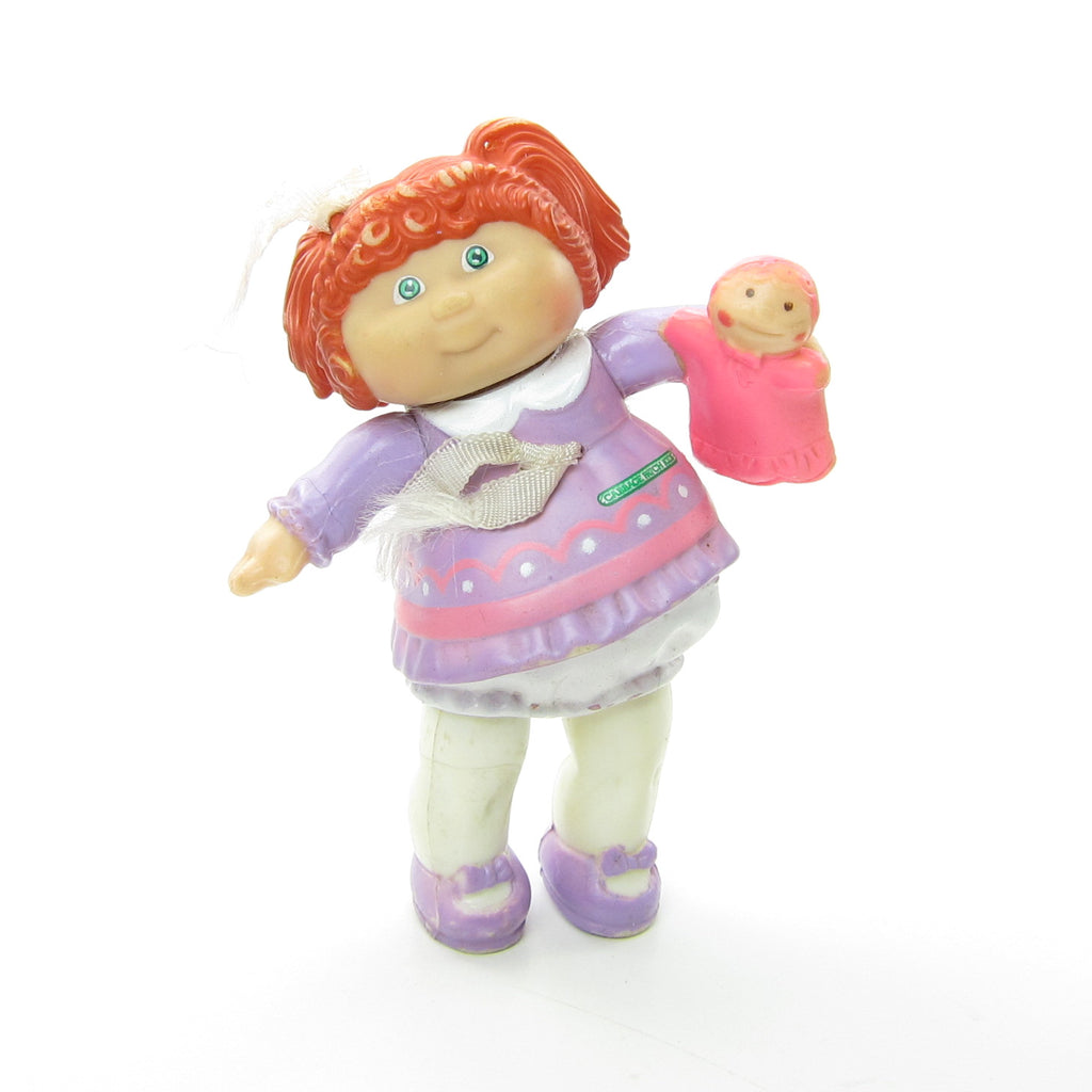 Girl with Red Pigtails & Purple Dress Vintage Cabbage Patch Kids Poseable Figure