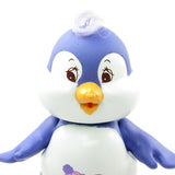 Cozy Heart Penguin toy with purple hair