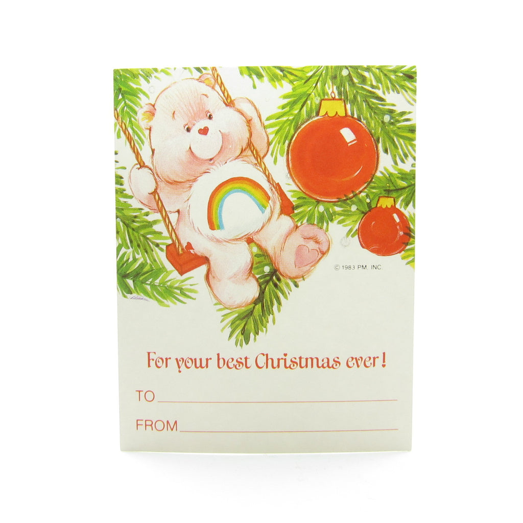 Cheer Bear Gift Tag Care Bears Christmas Present Label