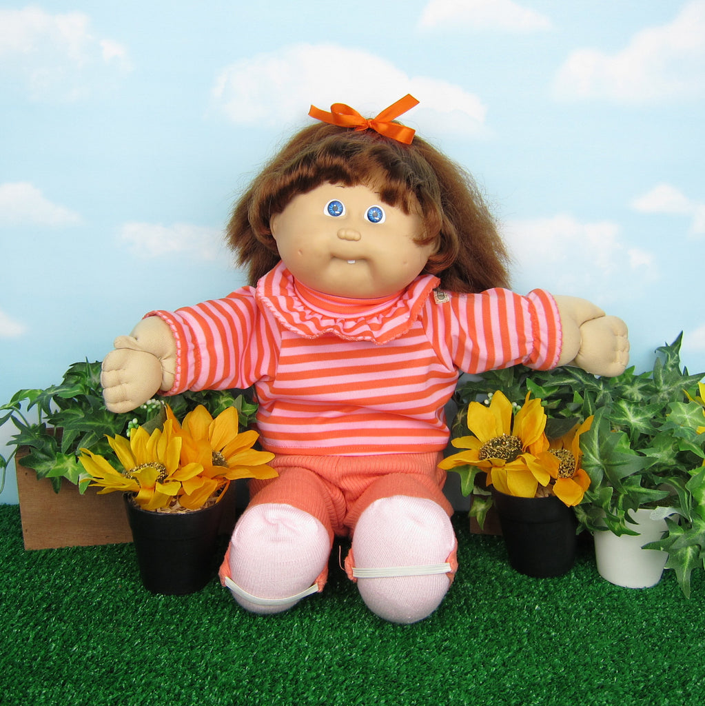 Cabbage Patch Kids Cornsilk Doll - Girl, Red or Brown Hair, Blue Eyes, Dimples, Tooth
