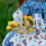 Doll basket for gathering flowers