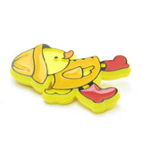 Hallmark duck in raincoat lapel pin