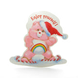 Enjoy yourself Cheer Bear with Santa hat and candy cane skis
