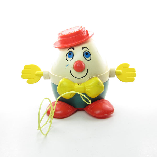 Humpty Dumpty Vintage Fisher Price 736 Toddler Pull Toy Brown