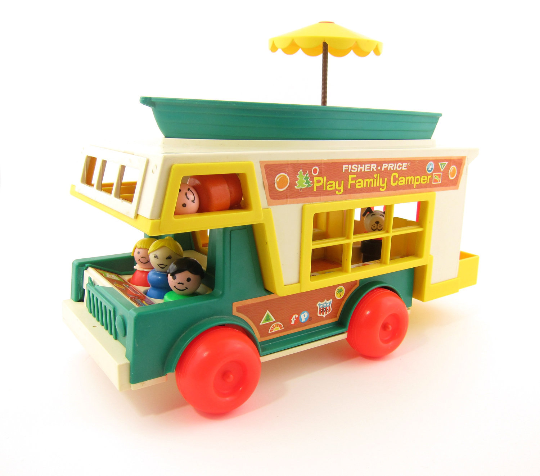 Play Family Camper with Fisher-Price Jeep, Boat, Little People and Furniture