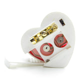 Battery operated light-up tic-tac-toe heart pin