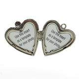 Heart-shaped photo holder locket ornament