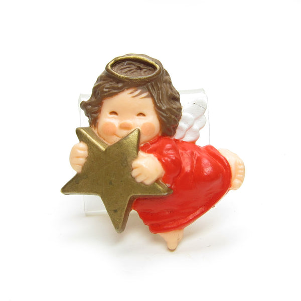 Hallmark Angel Pin with Gold Star Vintage Christmas 1983 | Brown Eyed Rose Hallmark Angel Pin with Gold Star Vintage Christmas 1983 | Brown Eyed Rose
