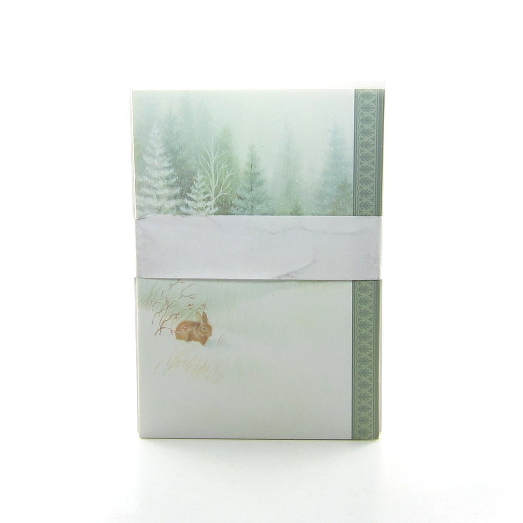 Hallmark Bunny Rabbit in Snow Winter Christmas Holiday Season's Greeting Cards