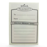 Holiday memory 2003 Christmas Hallmark Keepsake ornament card