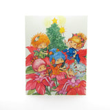 Christmas Herself the Elf holiday greeting card with elves and tree