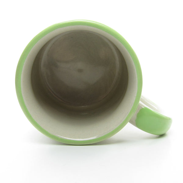 Holly Hobbie Mug Vintage 1978 Earthenware Coffee Cup with Green Trim
