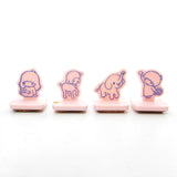 Little Twin Stars ink stamps - Lala, lamb, elephant, Kiki