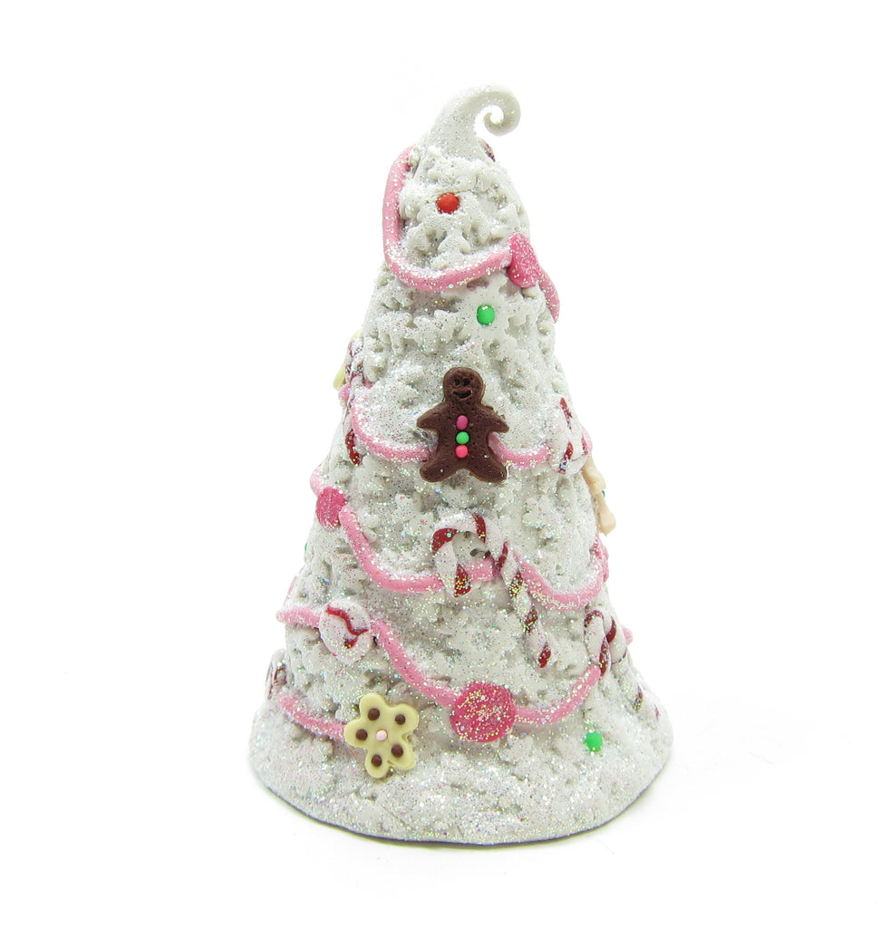 Christmas Candy Tree Polymer Clay Miniature Figurine with Cookies, Candy Canes, Snowflakes