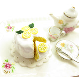Lemon chiffon cake miniature dollhouse scale food