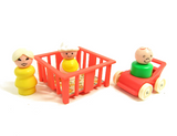 Fisher-Price Little People playpen and stroller toys