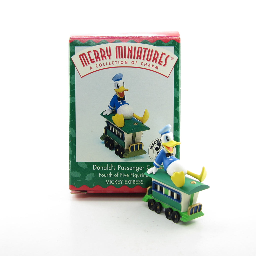 Donald's Passenger Car Hallmark 1998 Merry Miniatures Figurine Mickey Express #4