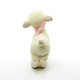 Hallmark Cards Merry Miniatures flocked lamb with pink bow