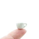White miniature dollhouse tea set