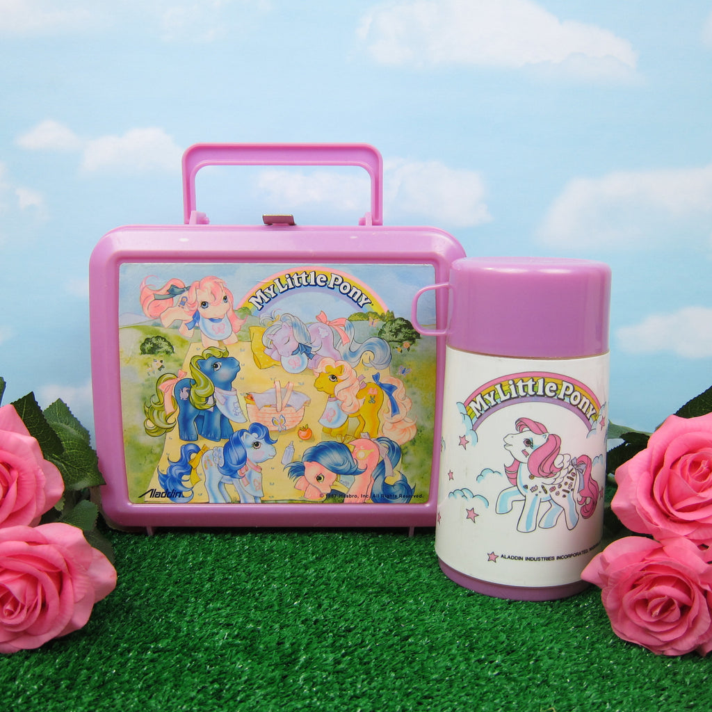 My Little Pony Lunch Box with Thermos Vintage 1987 Peek-A-Boo Baby Ponies