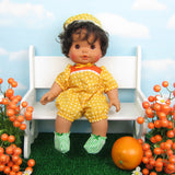 Orange Blossom Baby Blow Kiss doll with replacement booties