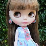 Blythe doll necklace with filigree pendant