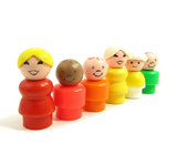 Fisher-Price Play Family Little People mom, baby, children and grandma