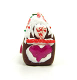 Polymer clay gingerbread house miniature Christmas decoration