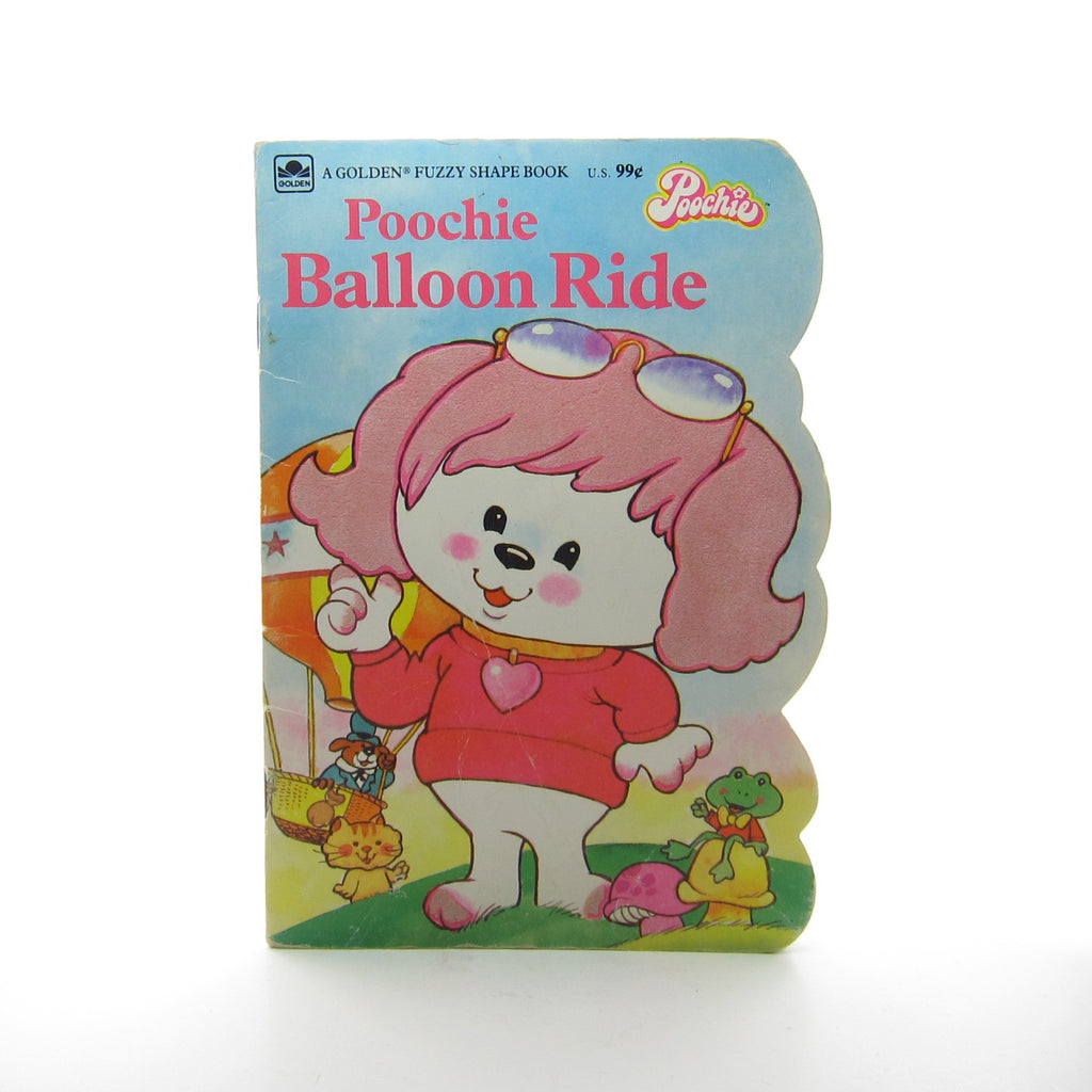 Poochie Balloon Ride Vintage 1983 Golden Fuzzy Shape Book