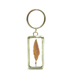 Red leaf keychain with soldered pendant