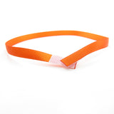 Orange ribbon choker necklace with hook and loop closure